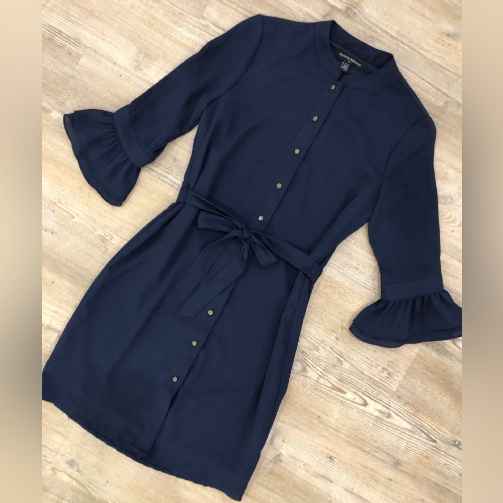 Banana Republic 00P Navy Shirt Dress